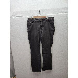 Black Lee Womens Jeans 18W Straight Leg Denim Pants